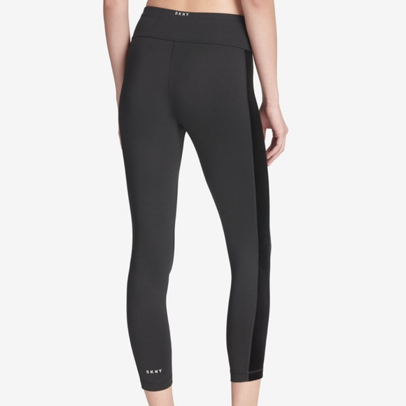 DKNY Sport Velvet-Stripe Ankle Leggings - Picture 6 of 8